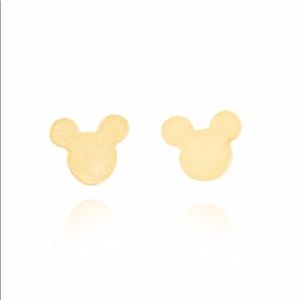 Mickey Mouse gold color stud earrings